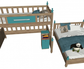 Simple European Style Child's Bed-ID:646592144