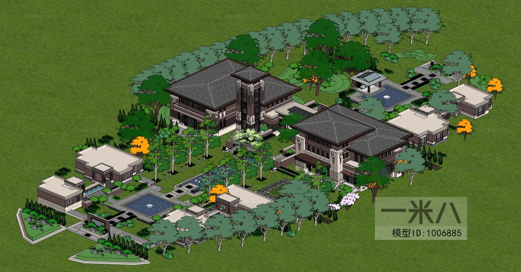 New Chinese Style Villa Appearance