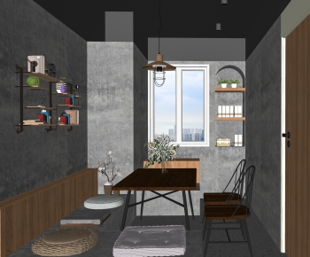 Industrial Style Dining Room-ID:346348058