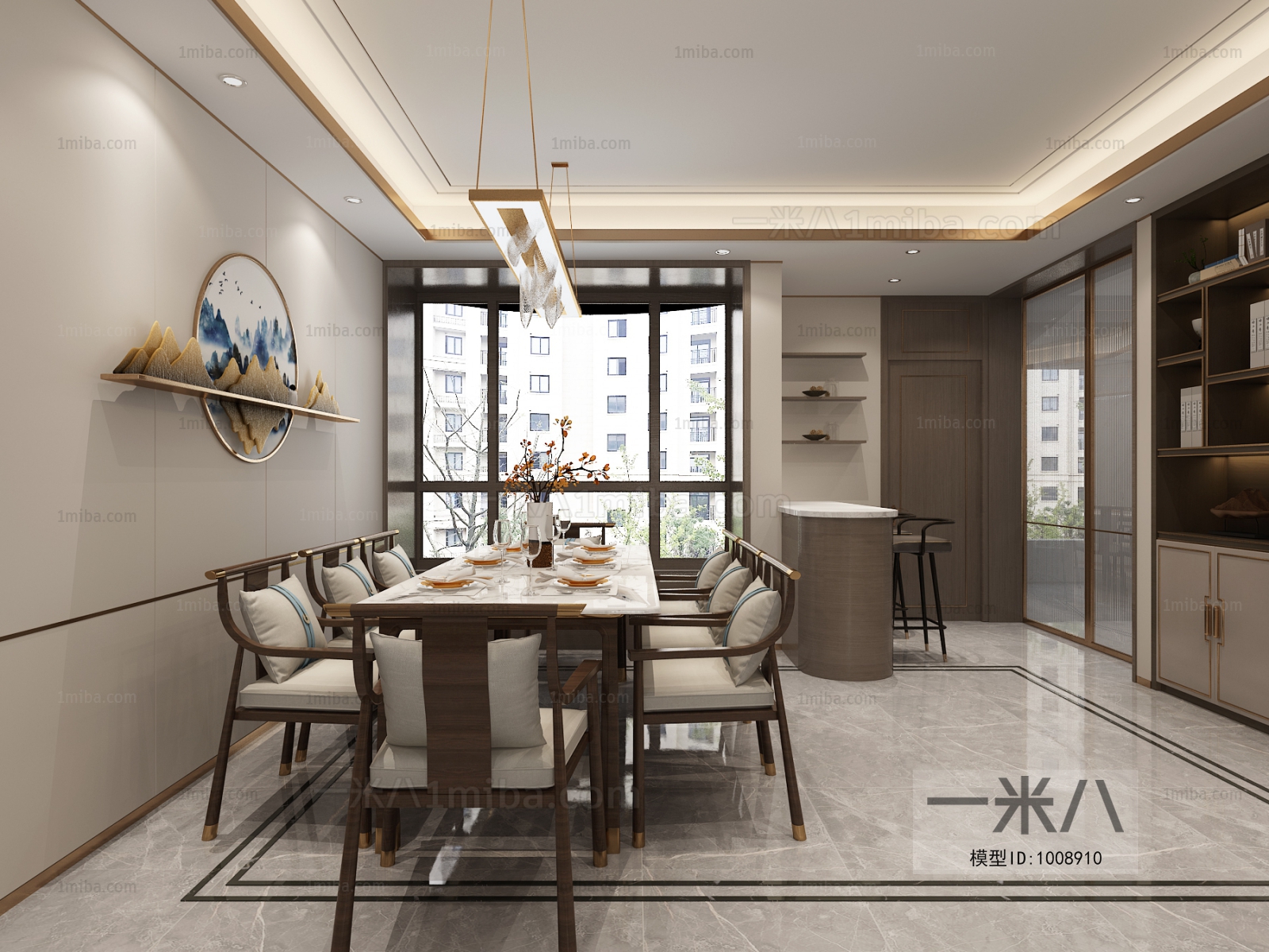 New Chinese Style A Living Room