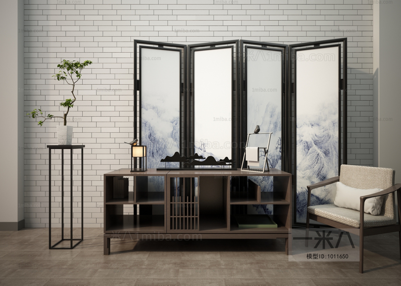 New Chinese Style Side Cabinet