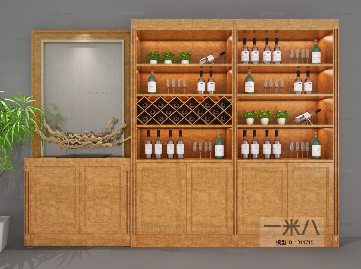 New Chinese Style Wine Cabinet