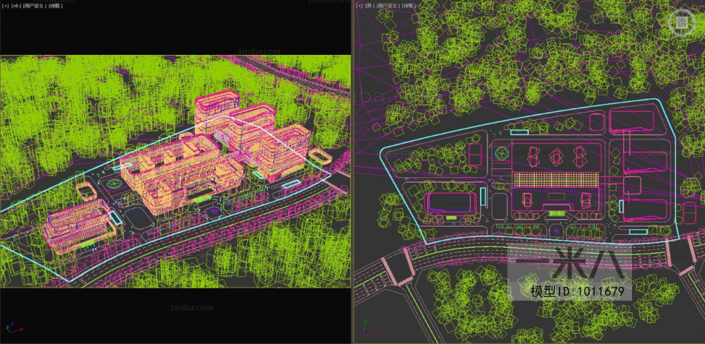 Modern Architectural Bird's-eye View Planning