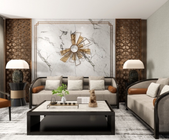 New Chinese Style A Living Room-ID:941250091