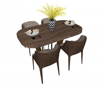 Modern Dining Table And Chairs-ID:618556024