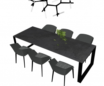 Modern Dining Table And Chairs-ID:605813989