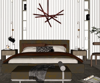 Modern Double Bed-ID:554995066
