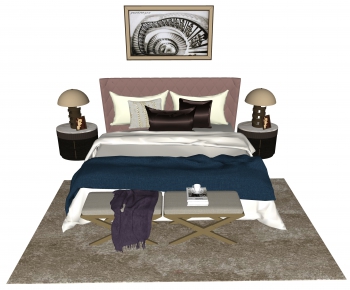 Modern Double Bed-ID:536061051