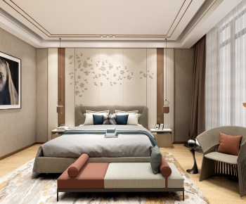New Chinese Style Bedroom-ID:406644114