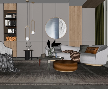 Modern A Living Room-ID:686407093