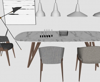Nordic Style Dining Table And Chairs-ID:136998892