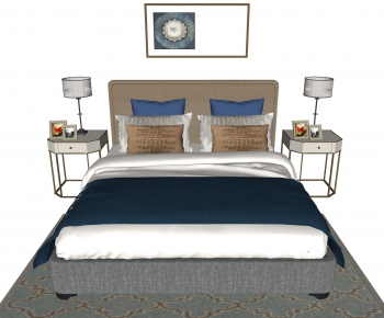 Simple European Style Double Bed-ID:238167056