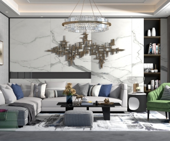 Modern A Living Room-ID:661765103