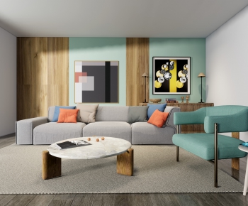 Modern A Living Room-ID:401256085