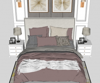 Simple European Style Double Bed-ID:268197067