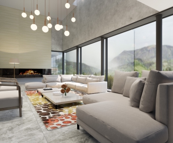 Modern A Living Room-ID:632817984