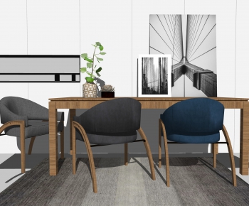 Nordic Style Dining Table And Chairs-ID:205164911