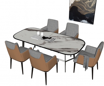 Modern Dining Table And Chairs-ID:639853005