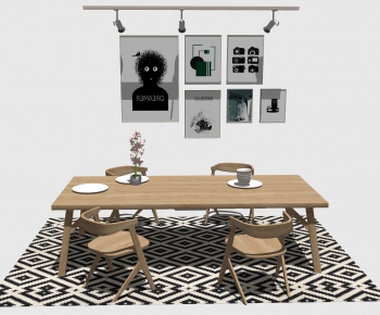 Nordic Style Dining Table And Chairs-ID:993380512