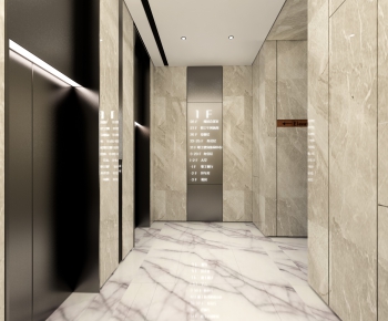 Modern Corridor Elevator Hall-ID:567475085