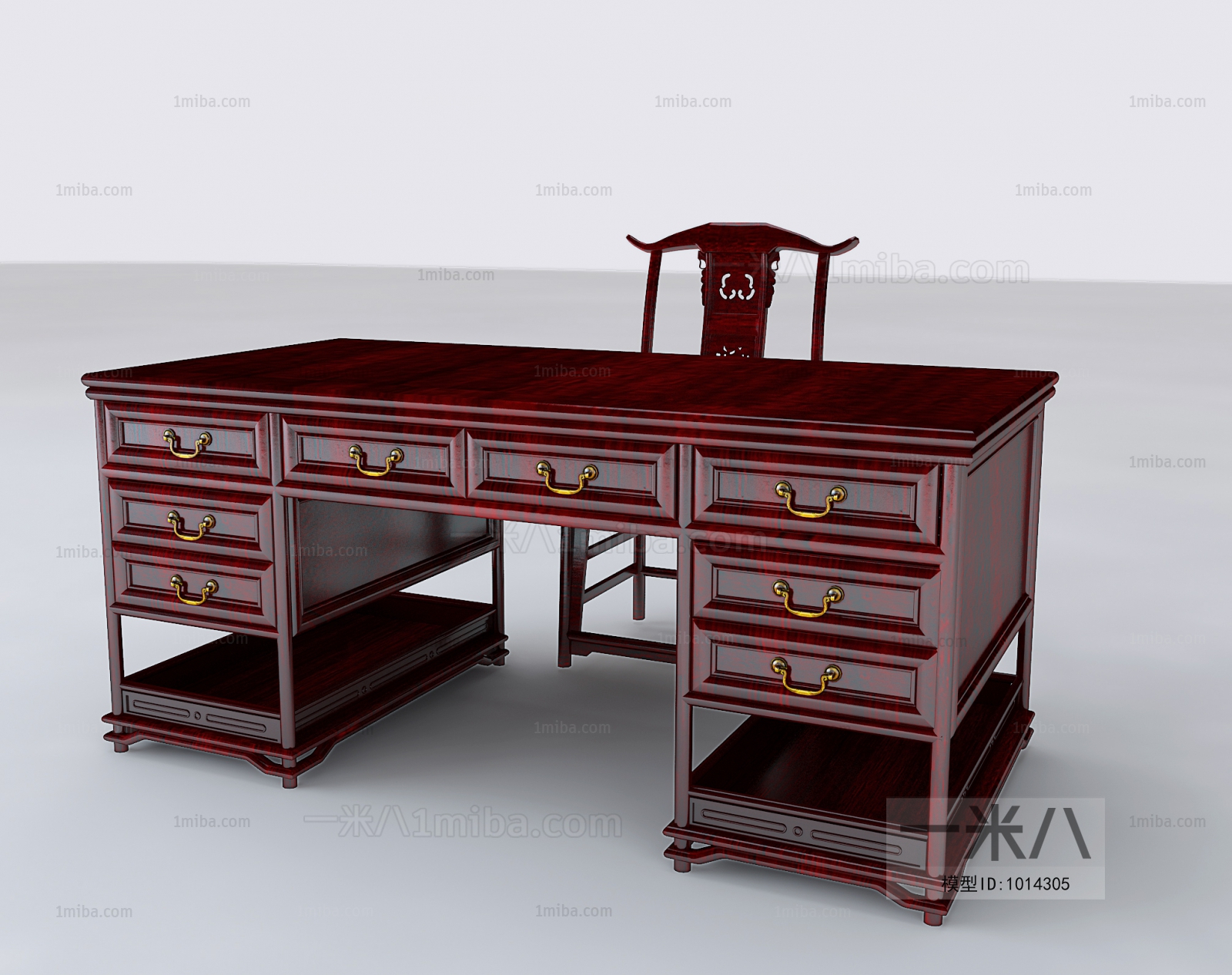 Chinese Style Computer Desk And Chair