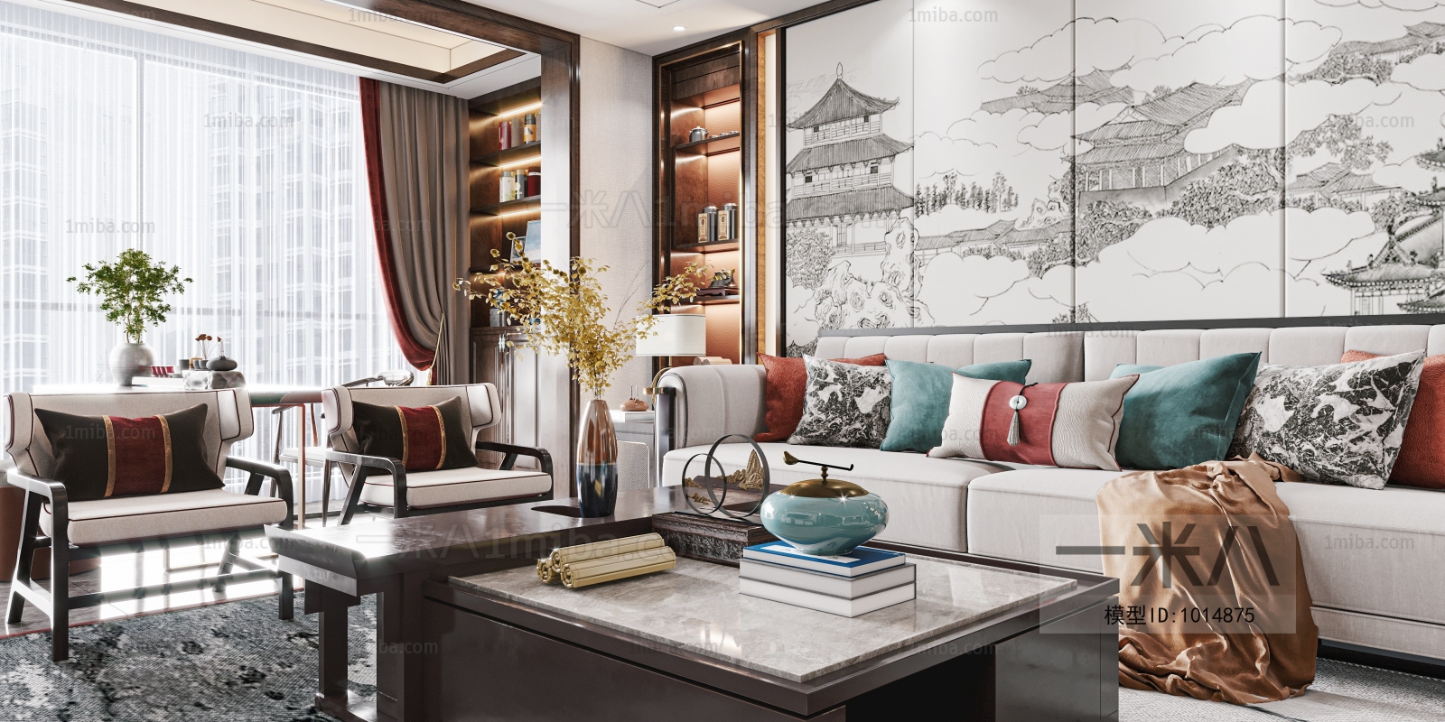 New Chinese Style A Living Room