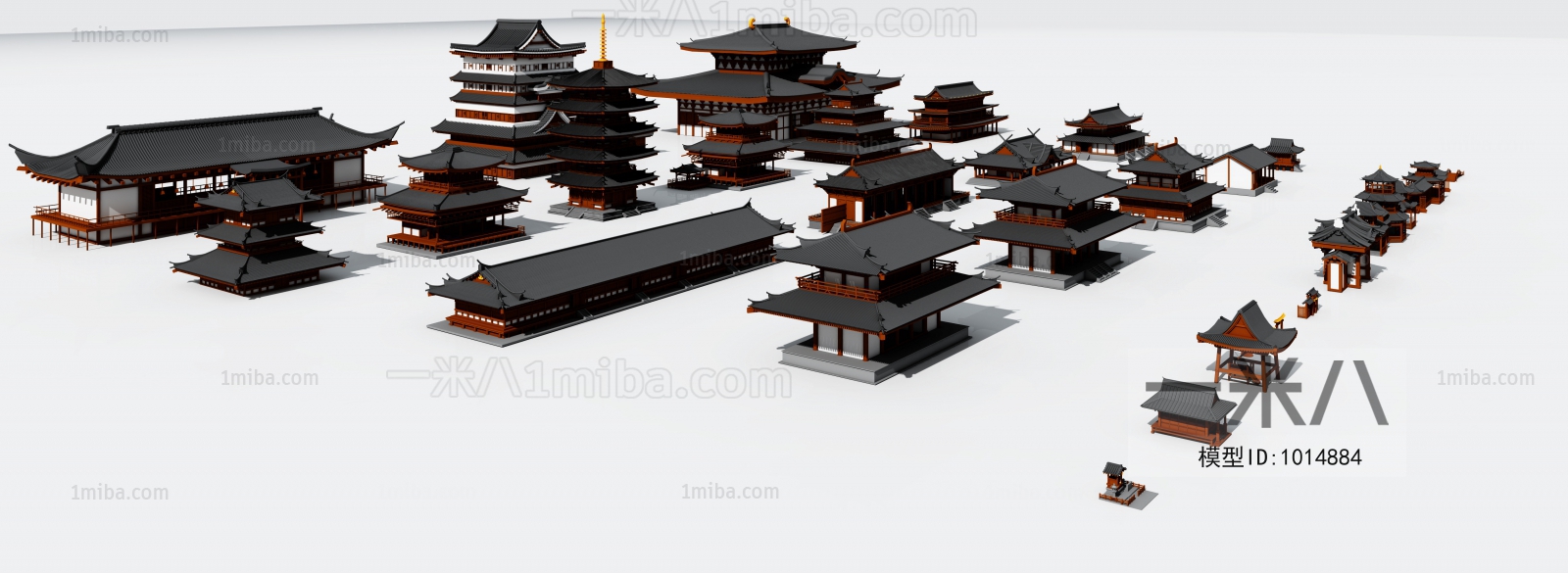 New Chinese Style Ancient Architectural Buildings