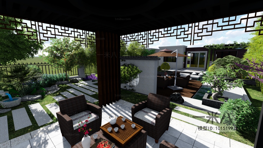 New Chinese Style Courtyard/landscape