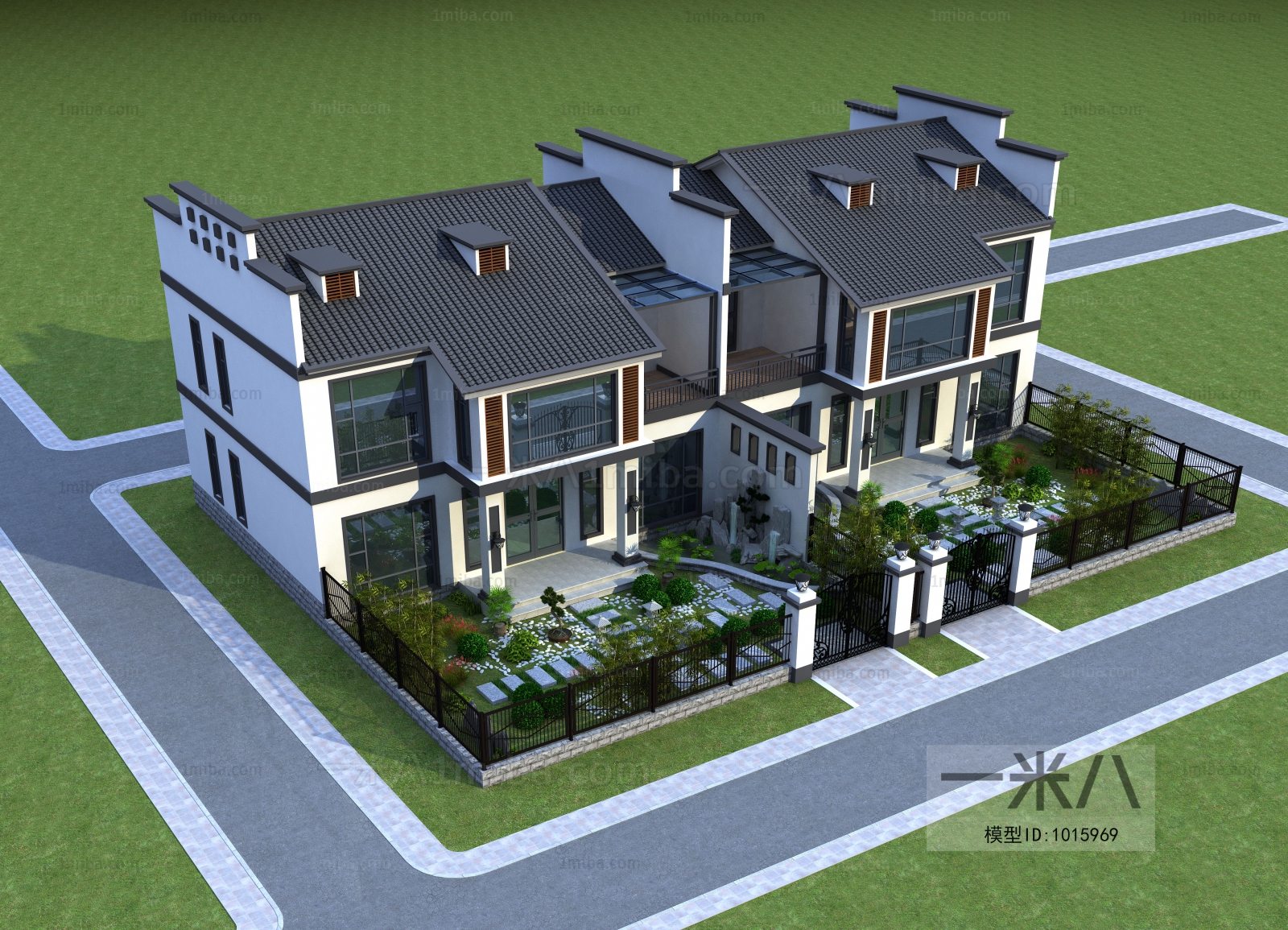 New Chinese Style Villa Appearance