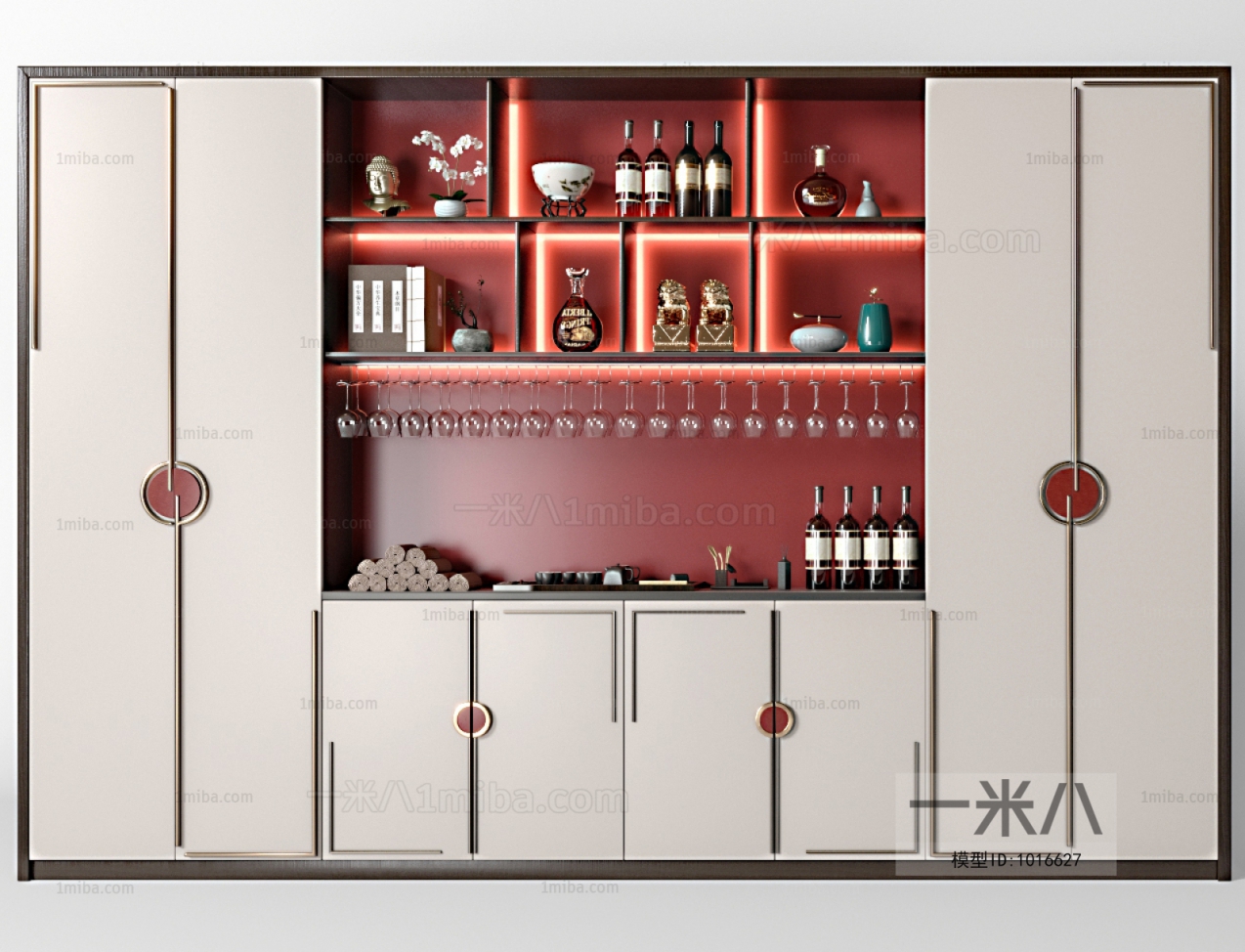 New Chinese Style Wine Cabinet