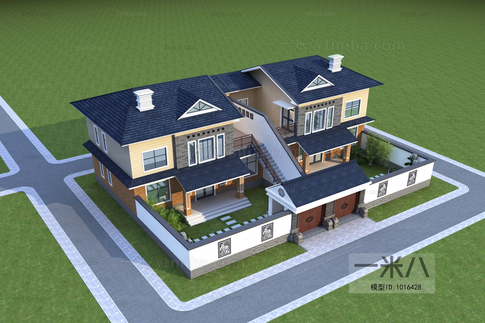 New Chinese Style Villa Appearance