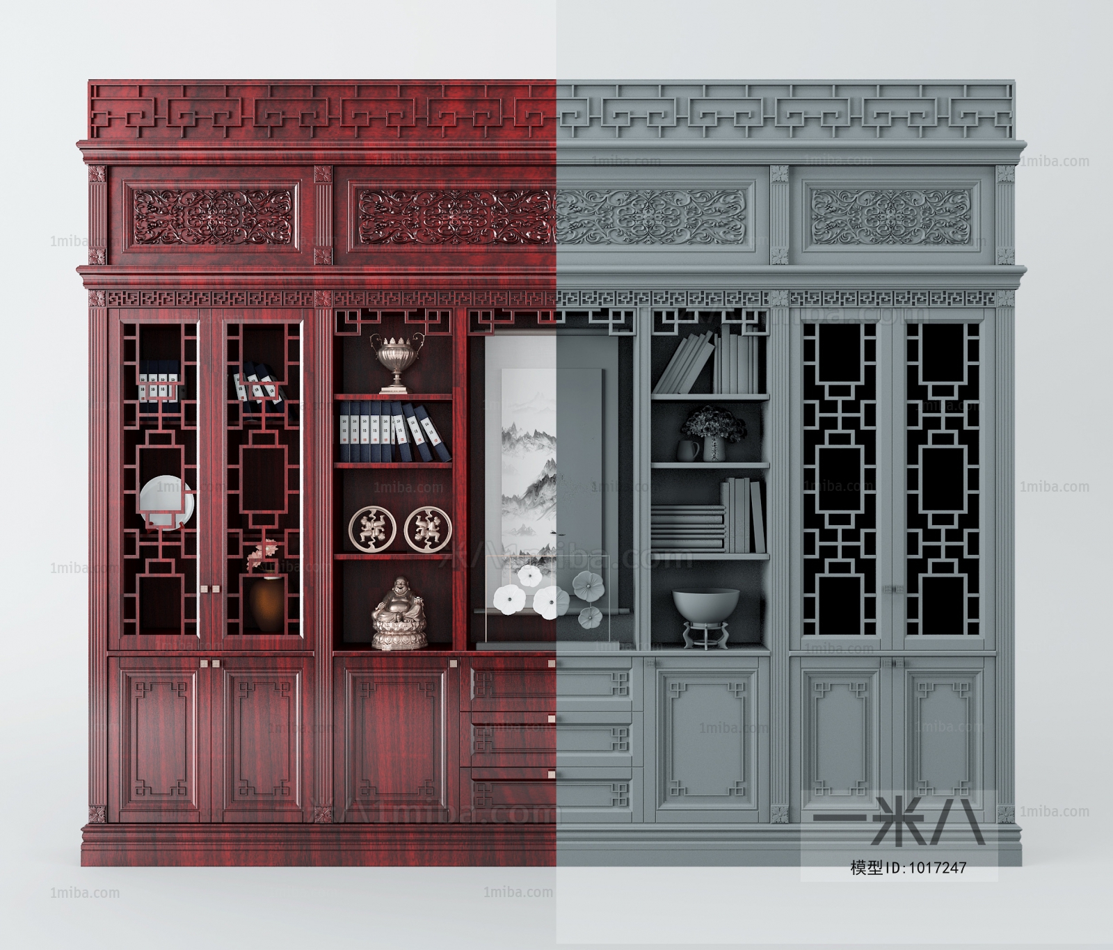 Chinese Style Bookcase