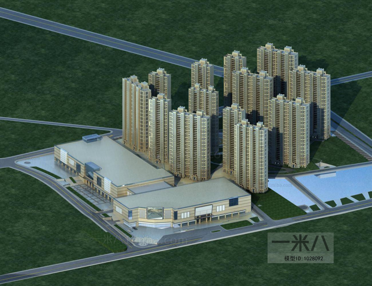现代高层住宅小区建筑外观