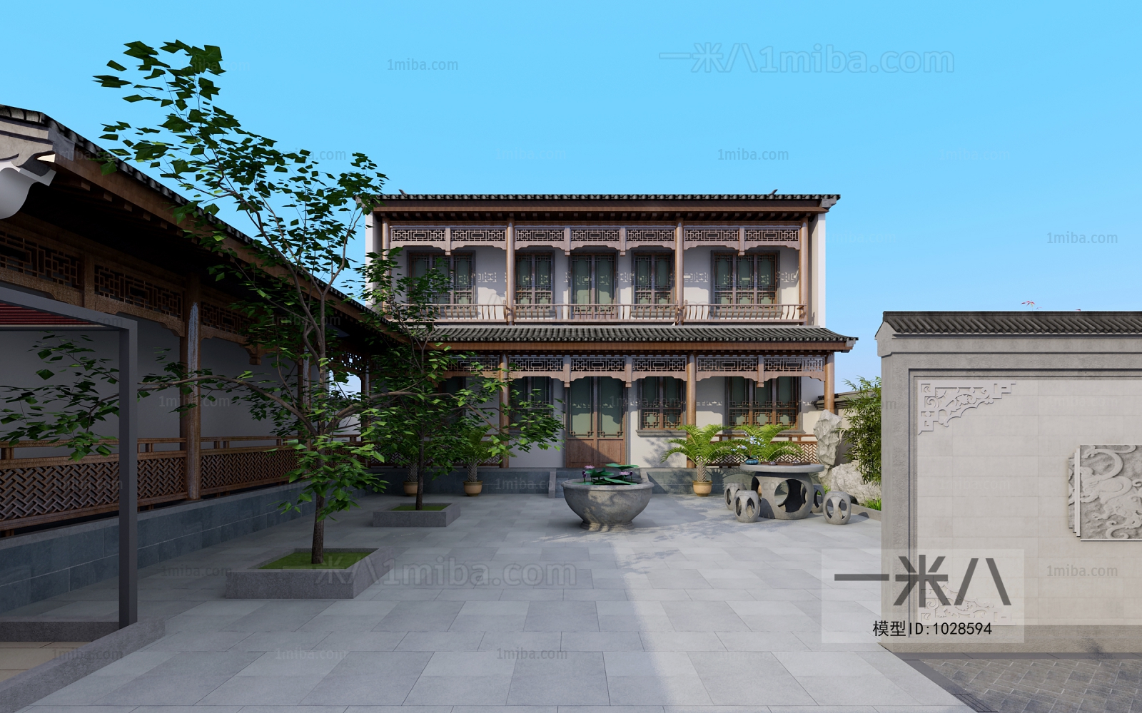 New Chinese Style Villa Appearance