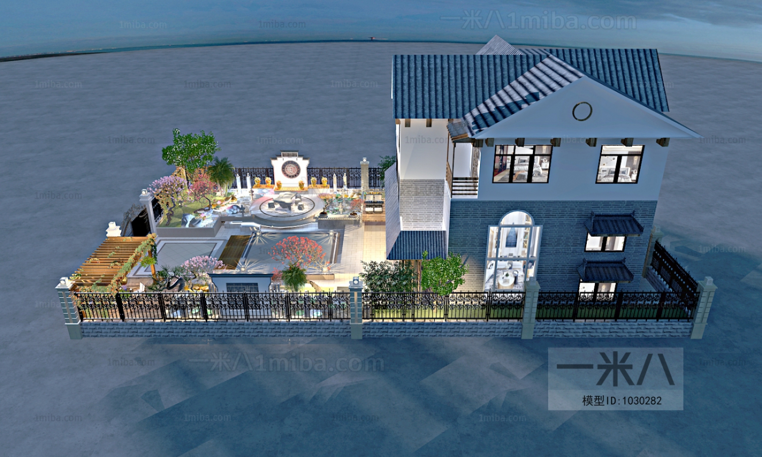 New Chinese Style Villa Appearance