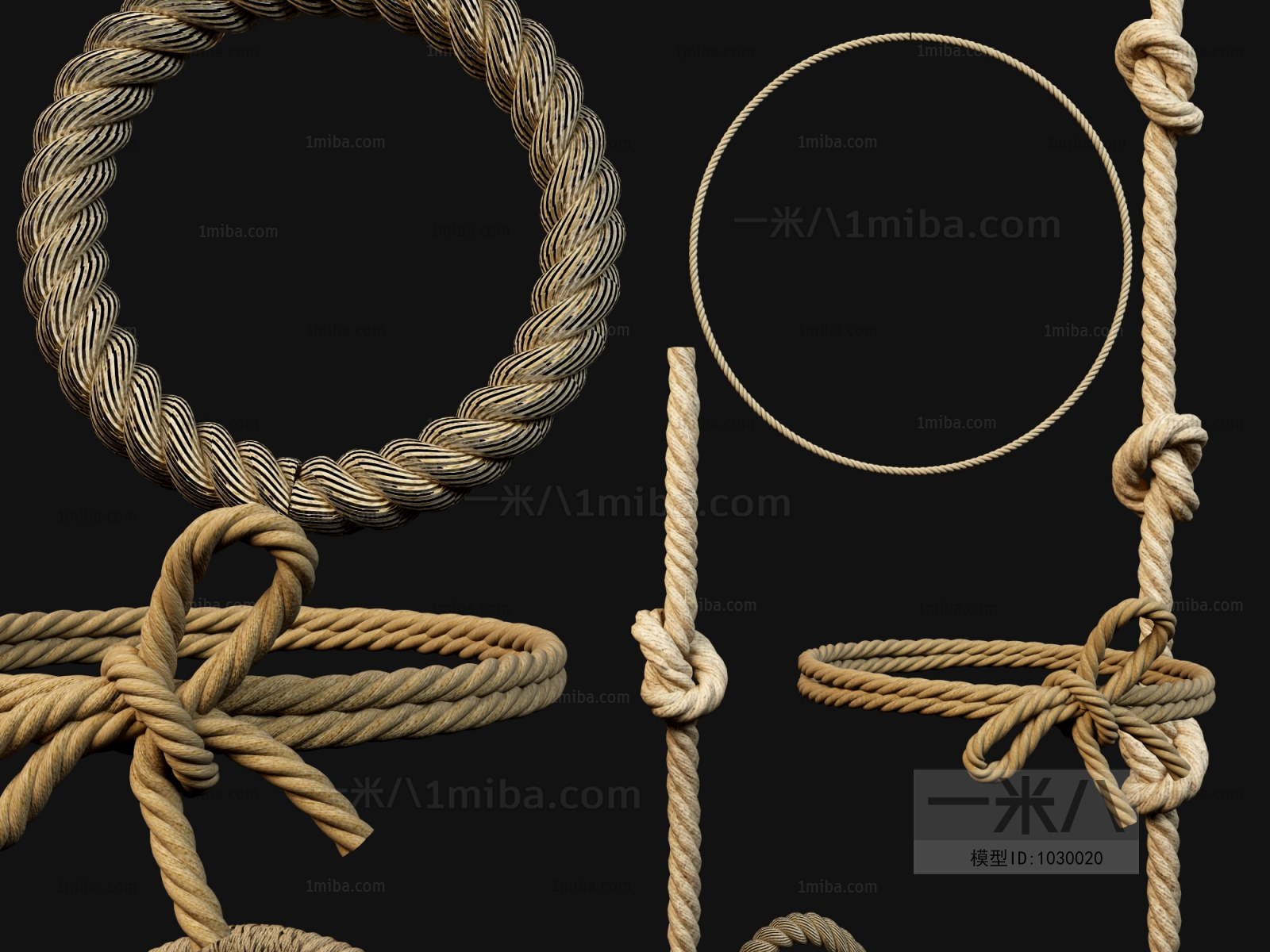 现代绳子绳索，绳结，麻绳