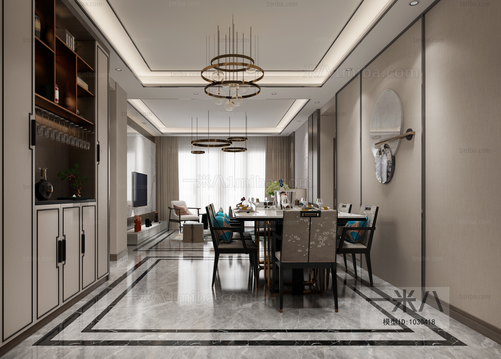 New Chinese Style A Living Room