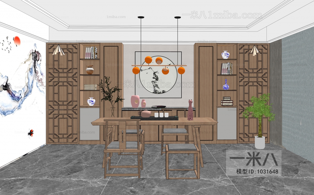 New Chinese Style Study Space