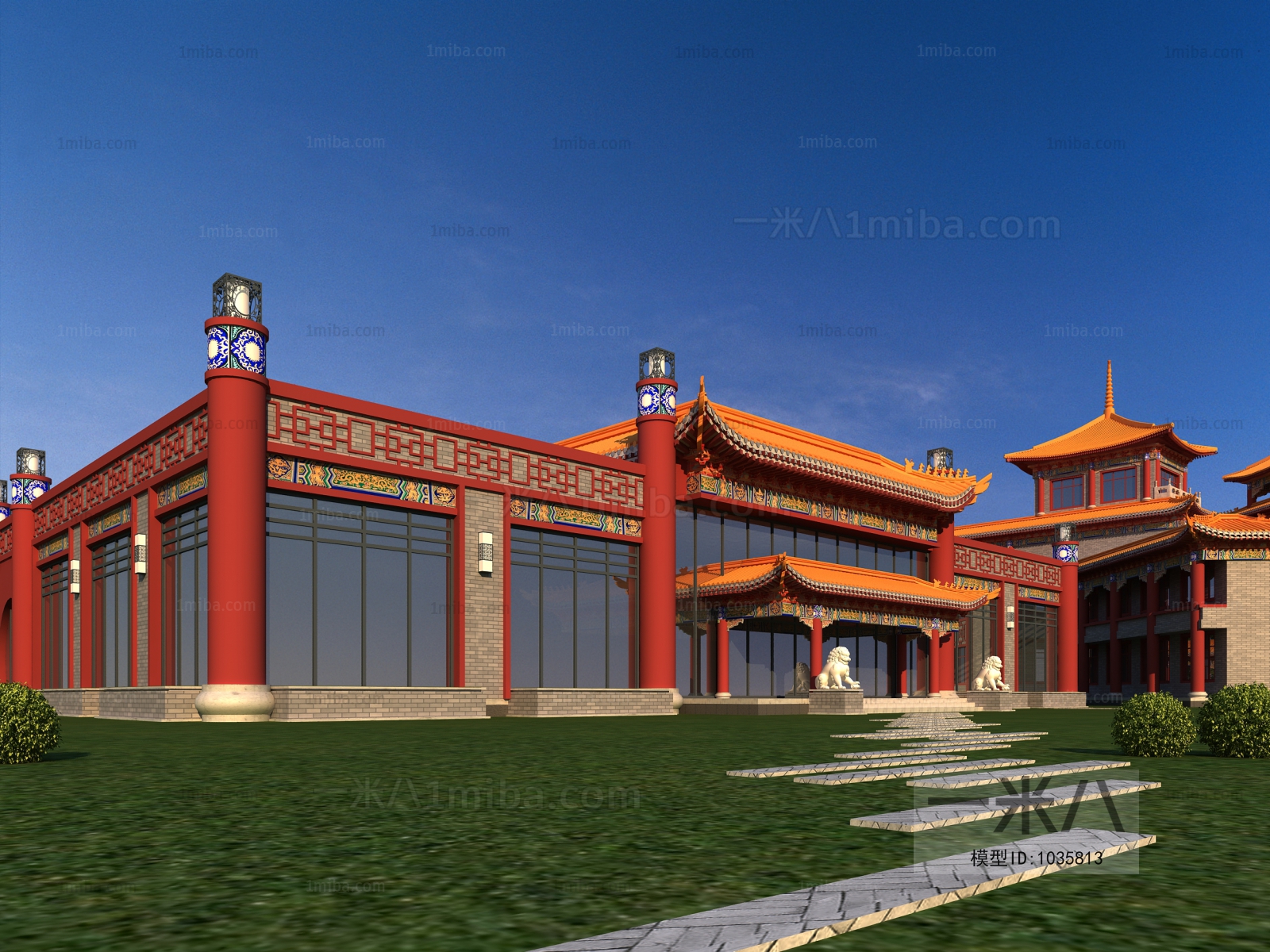 New Chinese Style Ancient Architectural Buildings