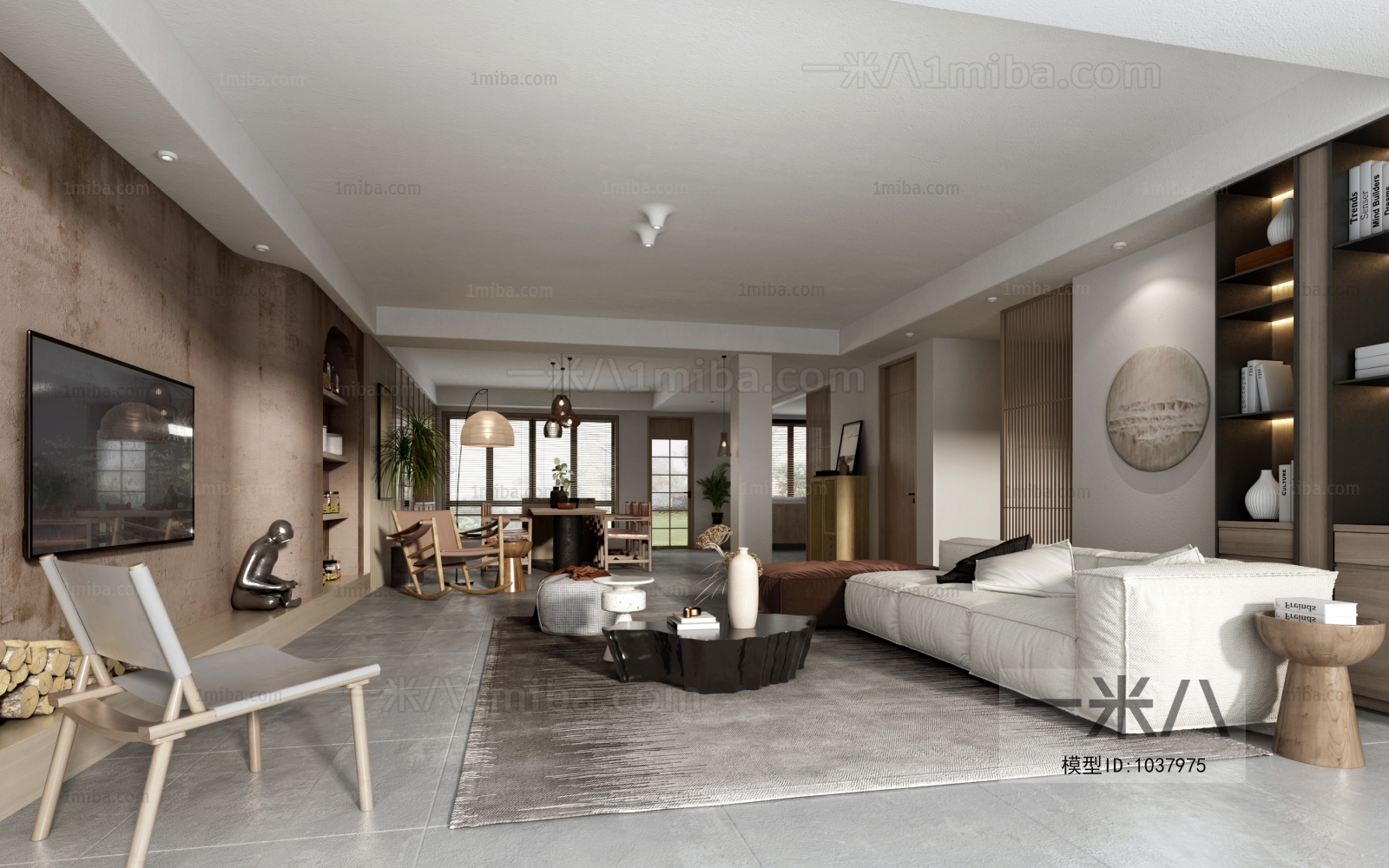Modern Japanese Style New Chinese Style A Living Room