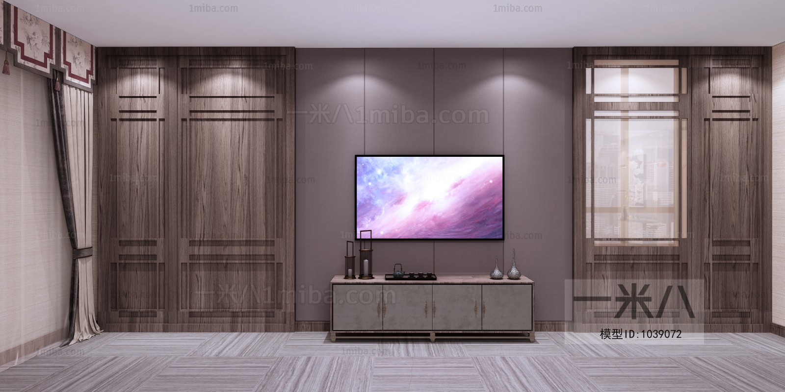 New Chinese Style TV Cabinet