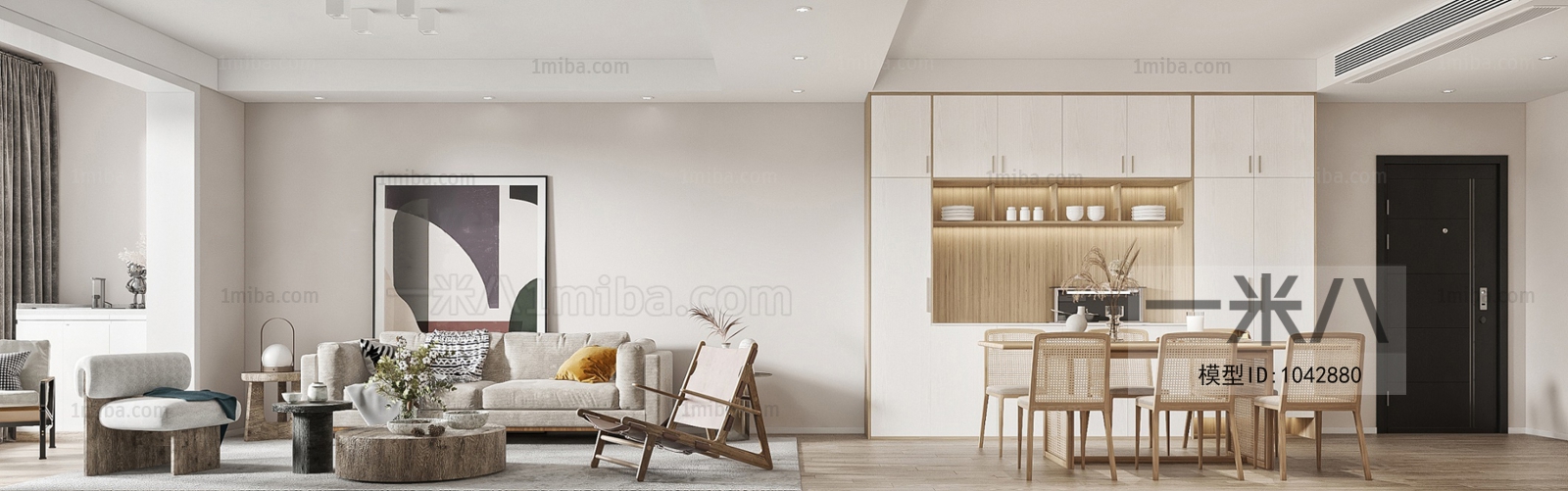 Nordic Style Wabi-sabi Style A Living Room