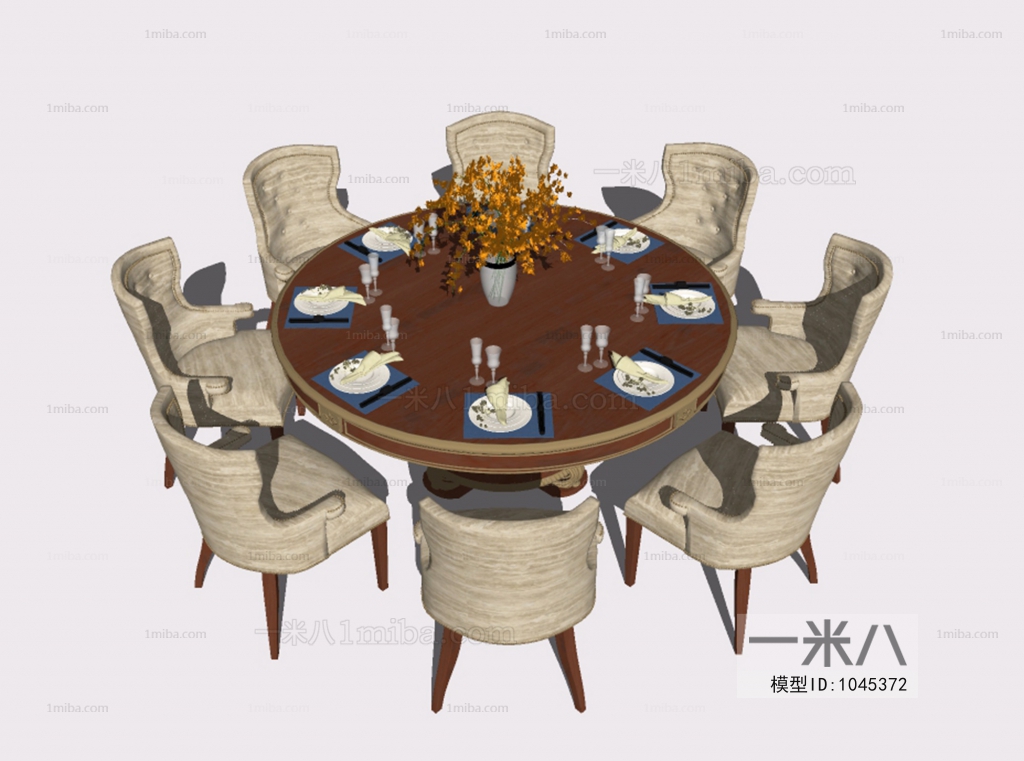 European Style Dining Table And Chairs