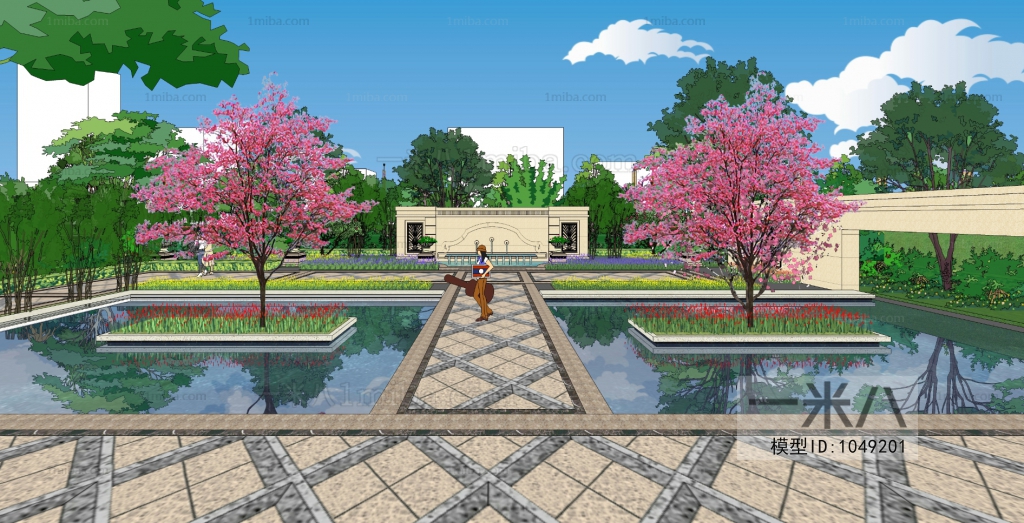 European Style Courtyard/landscape