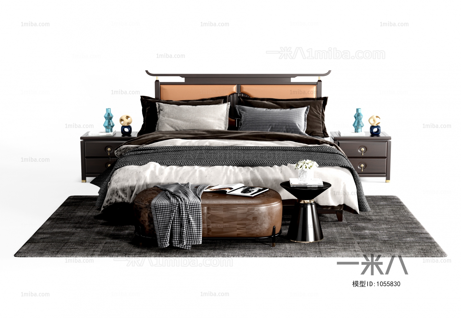 New Chinese Style Double Bed