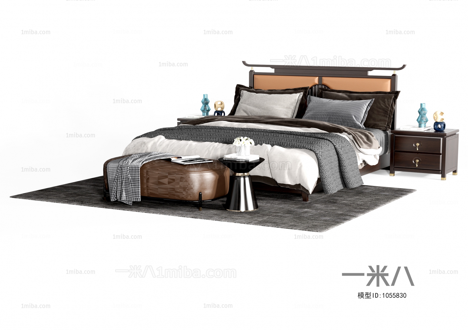 New Chinese Style Double Bed