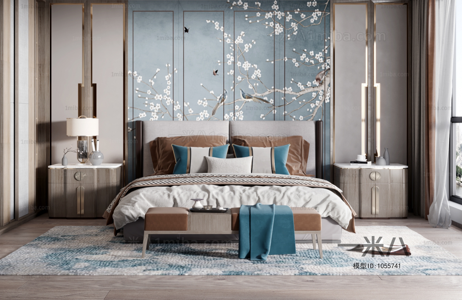 New Chinese Style Bedroom