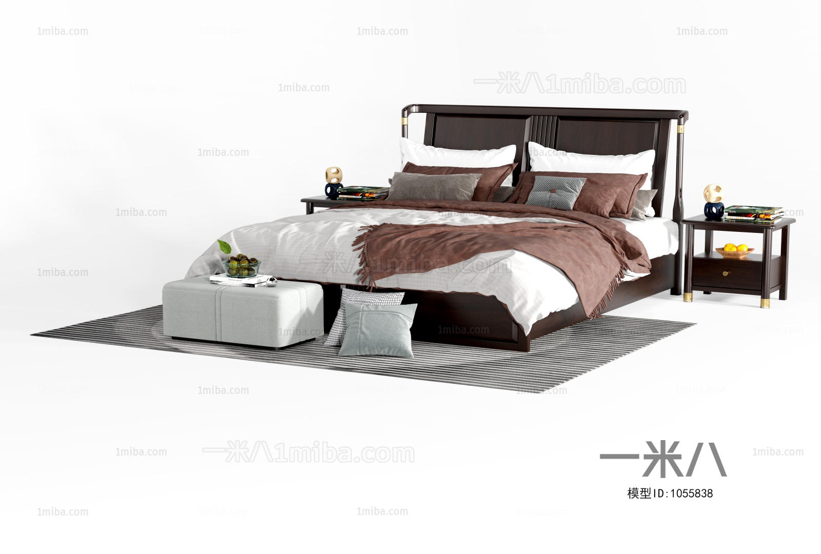 New Chinese Style Double Bed