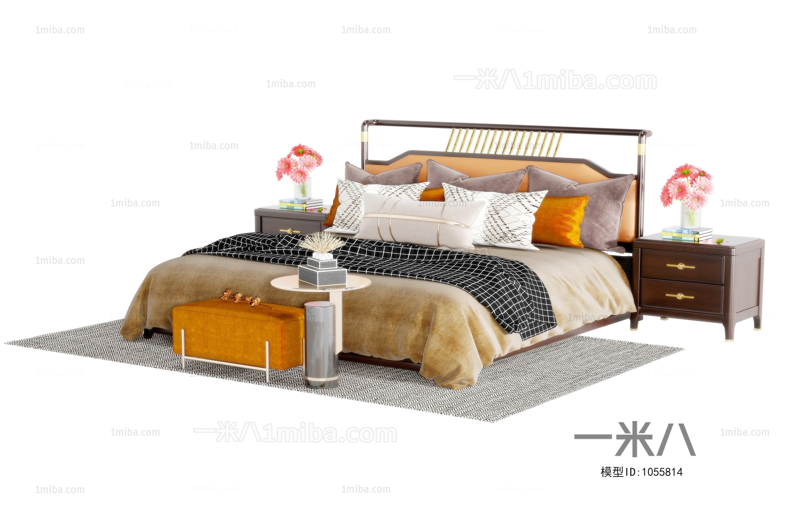 New Chinese Style Double Bed