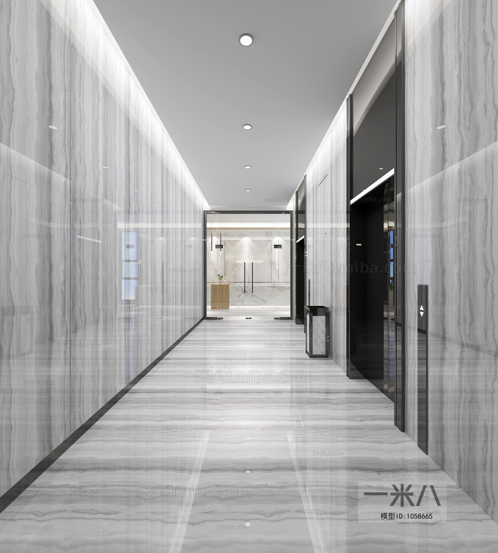 Modern Office Elevator Hall